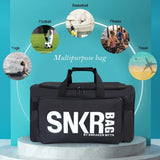 35L Sports Travel Bag with Green Interior Black Duffel Bags - Tophatter Daily Deals