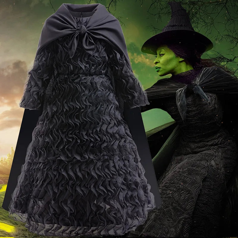 Witch Costume Kids Cosplay Dress With Hat Halloween 2025 - Tophatter Daily Deals