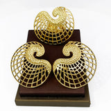 18K Gold Plated Earrings and Ring Set (Model 2) Apparel & Accessories > Jewelry > Jewelry Sets - Tophatter Daily Deals