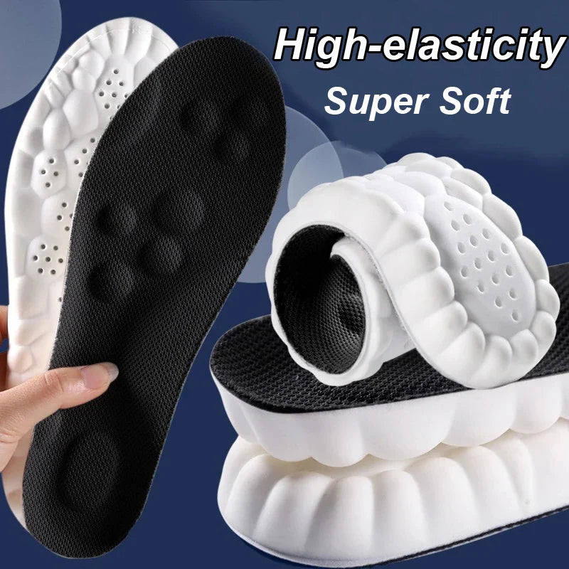 4D Massage Insoles Shock Absorbent Breathable Comfort Plantar Fascia Insole - Tophatter Daily Deals