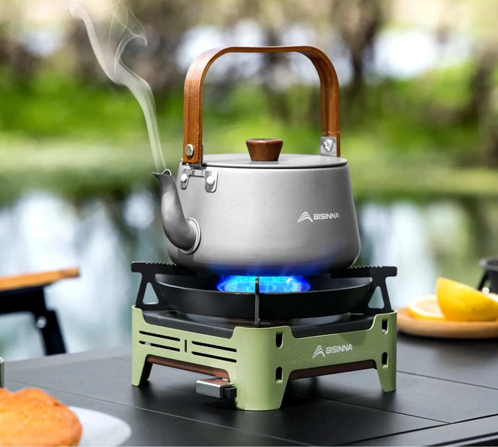 Camping Gas Stove Cassette Furnace Green Camp Cooking - Tophatter Daily Deals