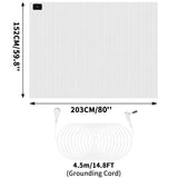 Earthing Grounding Bed Sheet 95 Cotton 5 Silver Fiber 152X203CM White - Tophatter Daily Deals