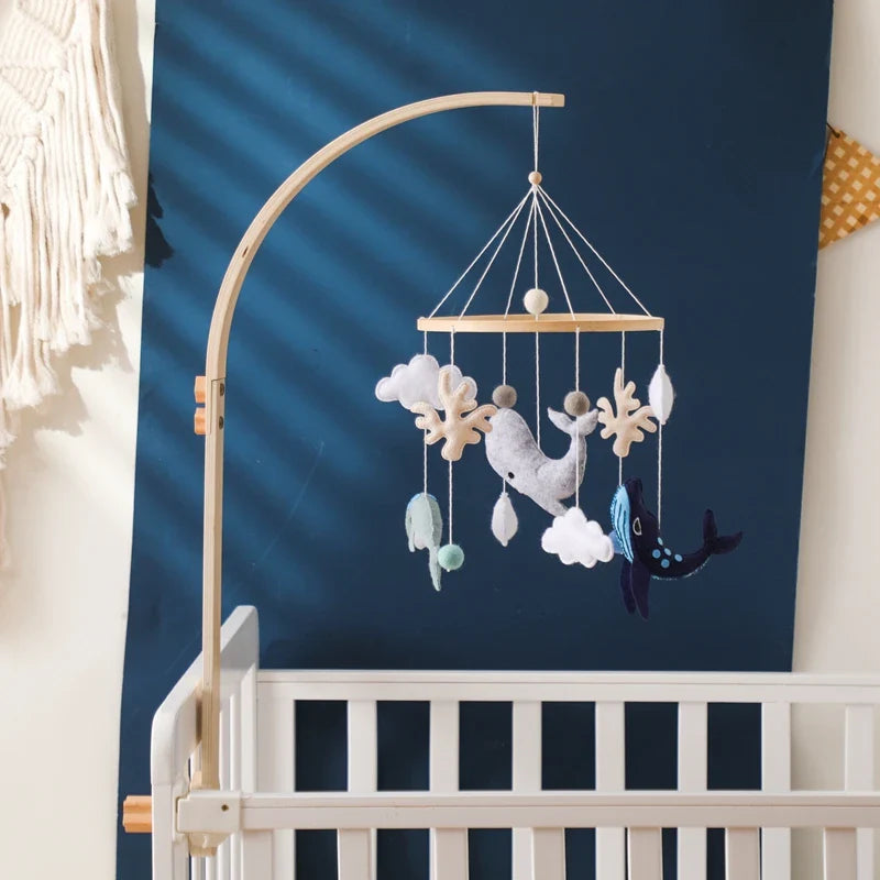 Baby Crib Mobile Wooden Musical Newborn Sensory Toys - Tophatter Daily Deals