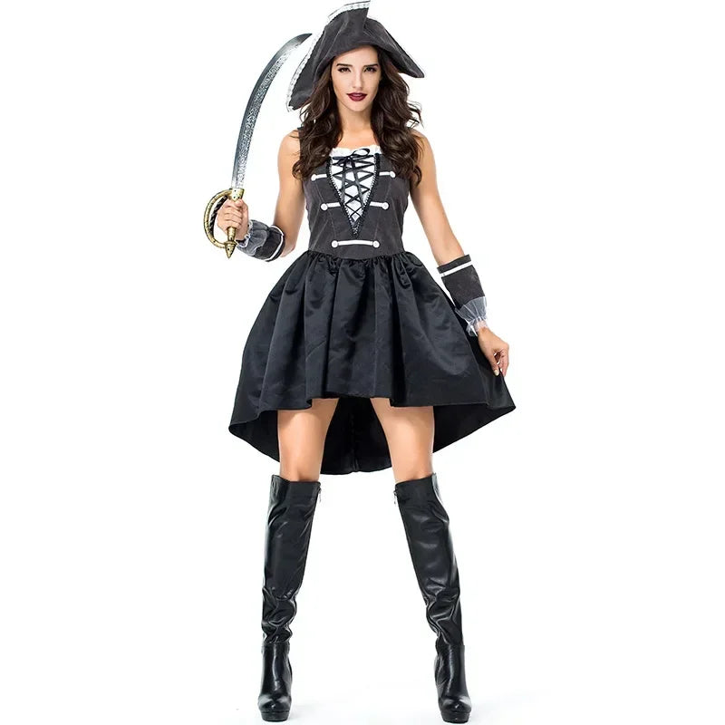 Pirate Costume Couple Set Halloween Carnival Cosplay - Tophatter Daily Deals