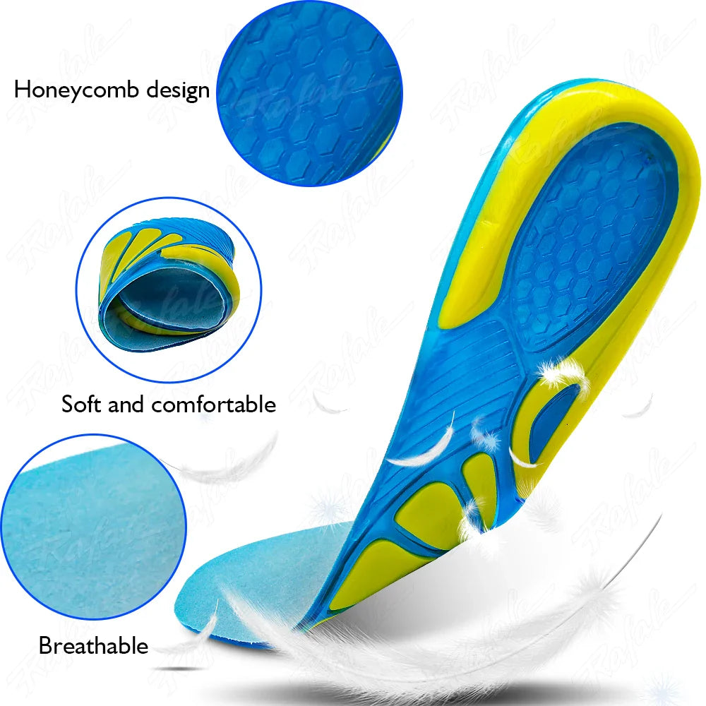 Gel Non Slip Shoe Insoles Silicone Massaging Orthotic Plantar Fascia Insole - Tophatter Daily Deals