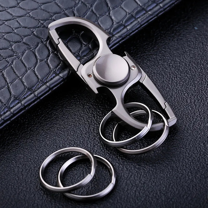 Fidget Spinner Keychain Stainless Steel EDC Gift 2025 - Tophatter Daily Deals