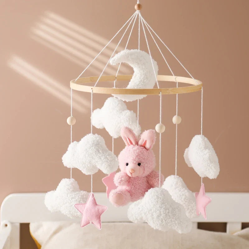 Baby Crib Mobile Wooden Nursery Newborn Sensory Toys - Tophatter Daily Deals