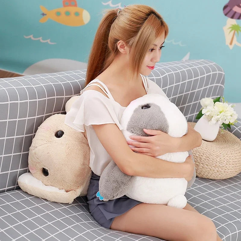 💖 Kawaii Loppy Bunny Rabbit Long Ears Plush Toy (Grey & White) Animals - Tophatter Daily Deals