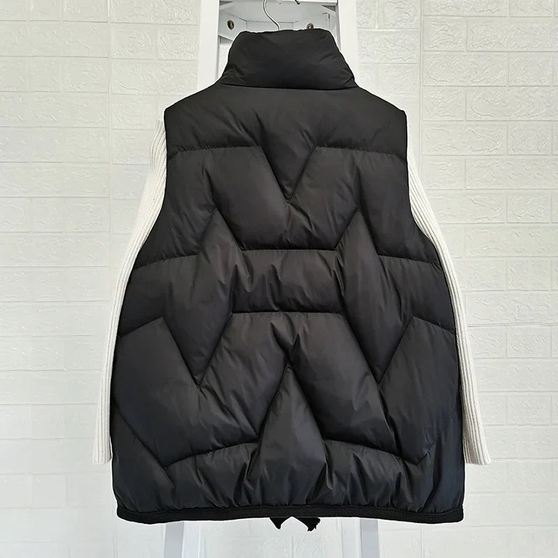 Lightweight Women’s Puffer Vest - Short Relaxed, Duck Down - Tophatter Daily Deals
