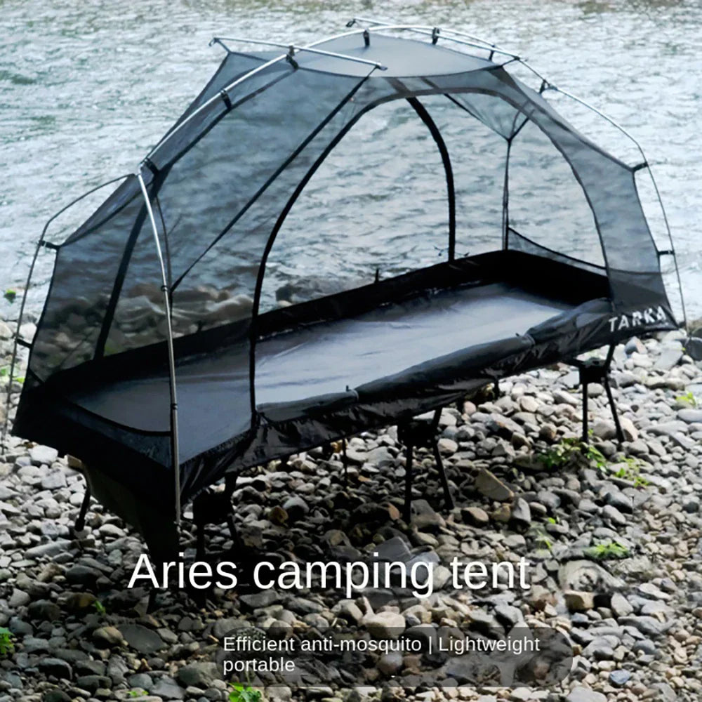Portable One-Person Inner Tent for Camping Bed Black Tents - Tophatter Daily Deals
