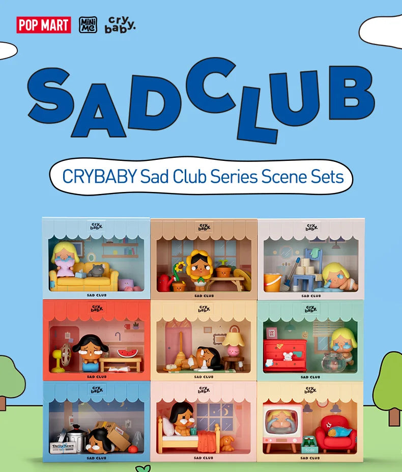 Genuine Pop Mart Crybaby Sad Club Series Figurine Scene Sets by Molly Flowers - Tophatter Daily Deals