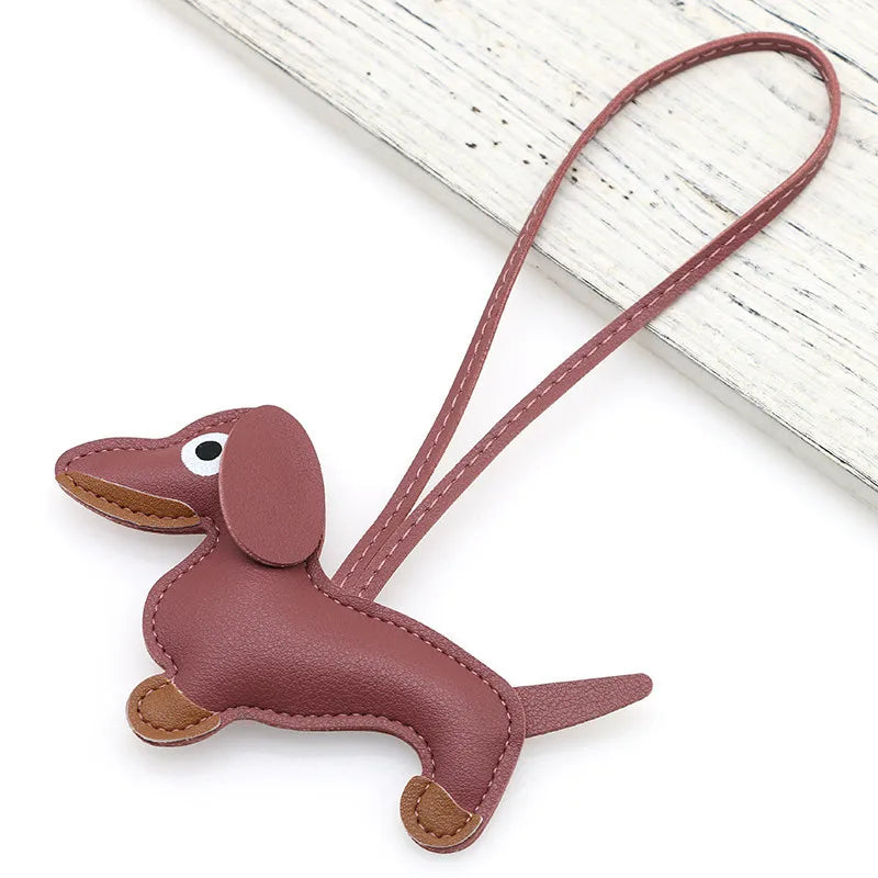 Dachshund Pu Leather Bag Charm Baseball Keychain Gift - Tophatter Daily Deals