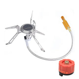 Camping Gas Stove 2800W Dual-Channel Silver Camp Cooking - Tophatter Daily Deals
