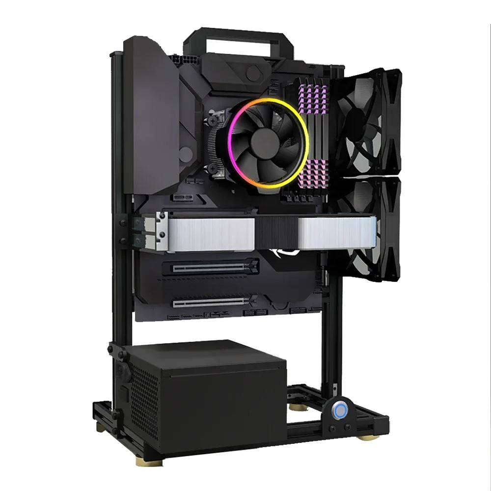 Open Frame Aluminum PC Case Rack EATX Water Cooling - Tophatter Daily Deals