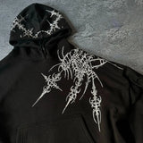 Oversized Unisex Hoodie - Cropped Relaxed Cotton Streetwear - Tophatter Daily Deals