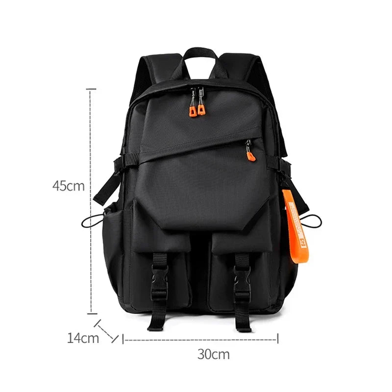 Waterproof Oxford Backpack Durable Travel Black Backpacks - Tophatter Daily Deals