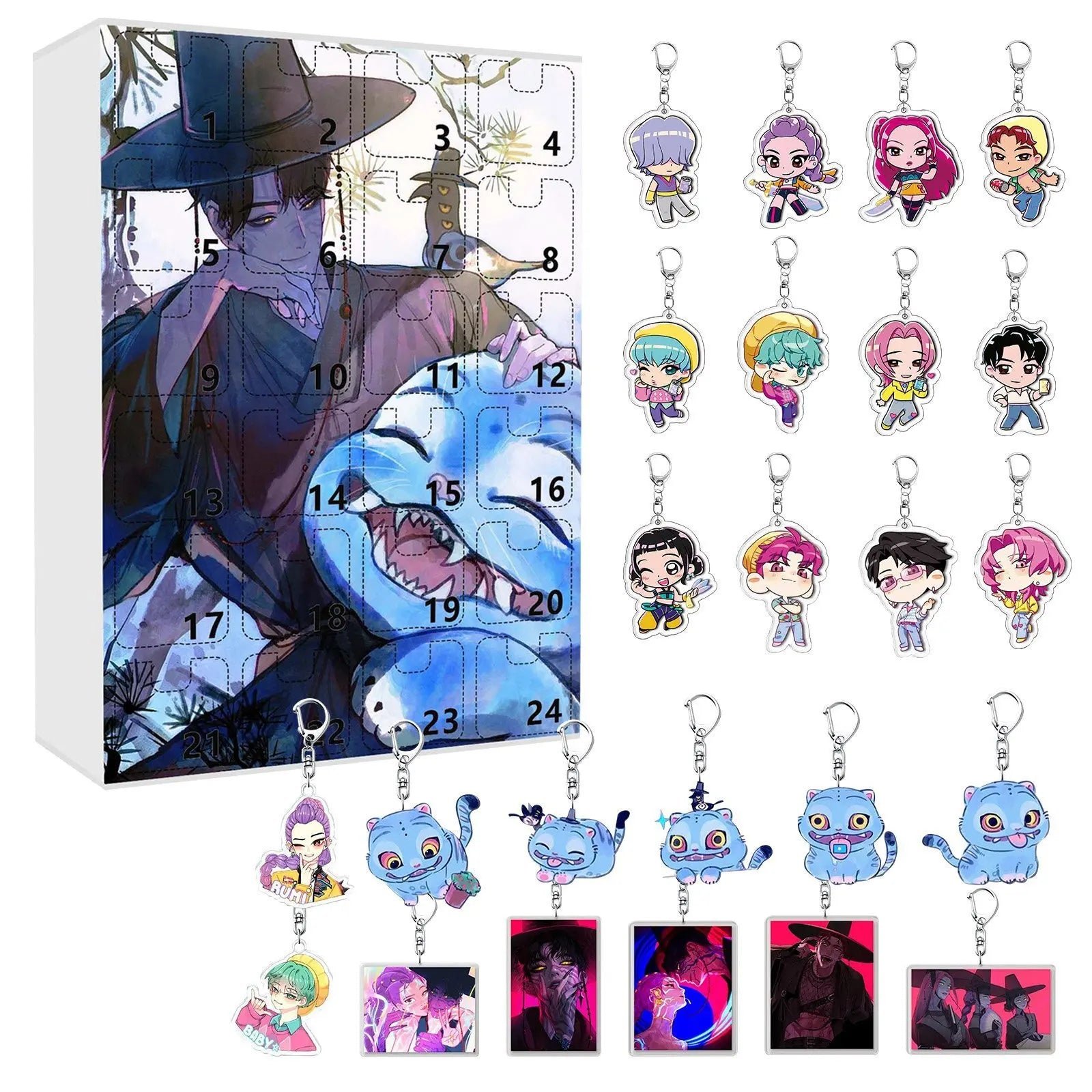 Kpop Advent Calendar 24 Day Demon Hunters Keychain Gift 16 - Tophatter Daily Deals