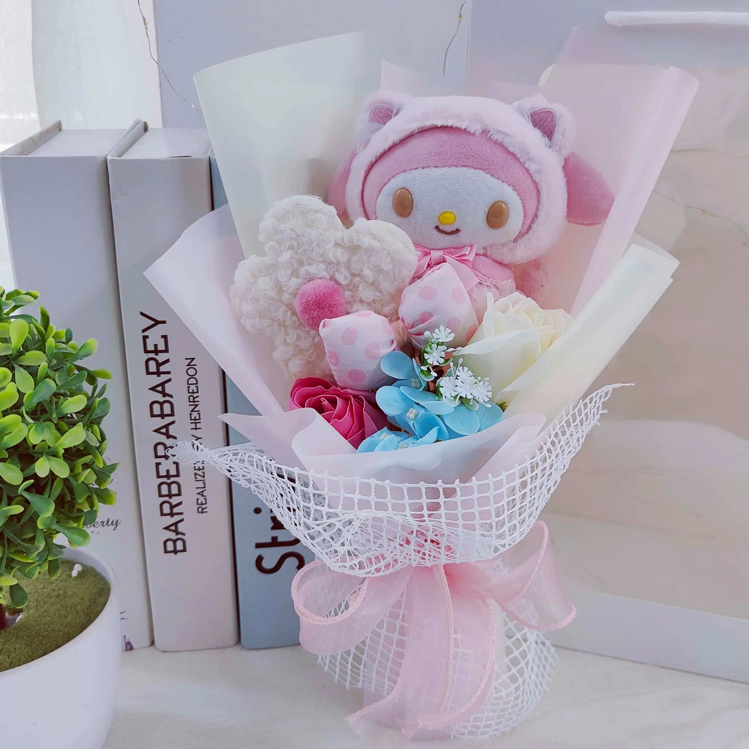 💖 Sanrio My Melody Plush Flower Bouquet Flowers - Tophatter Daily Deals