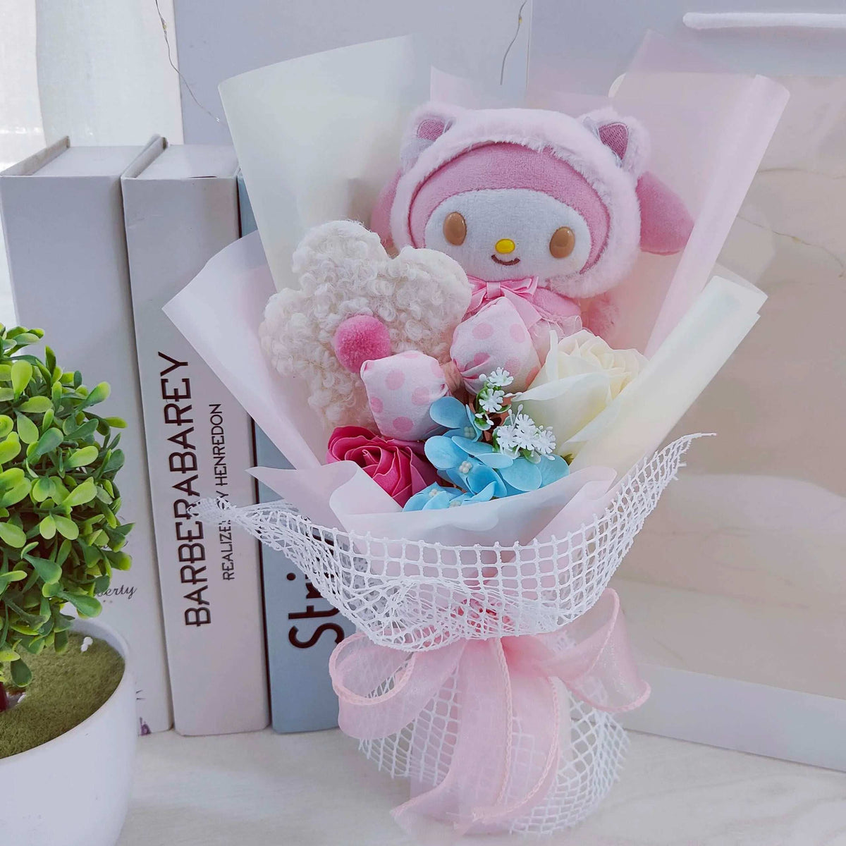 💖 Sanrio My Melody Plush Flower Bouquet Flowers - Tophatter Daily Deals