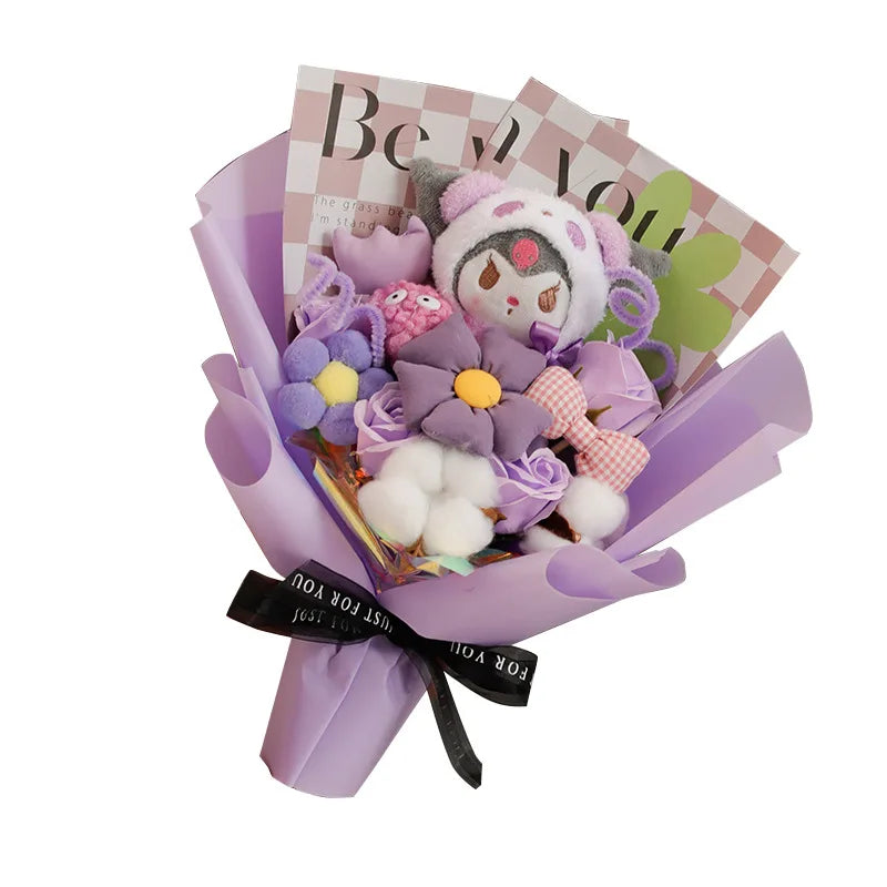 Sanrio Kuromi Cinnamoroll PomPom Purin Plush Bouquet Flowers - Tophatter Daily Deals