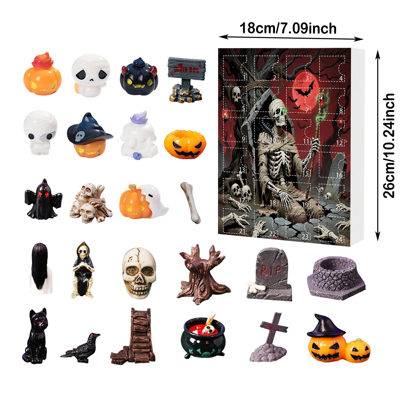 Halloween Advent Calendar 24 Countdown With Mini Figures D - Tophatter Daily Deals