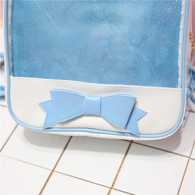 Clear Transparent Bow School Backpack Rucksack Japanese School Mythical - Tophatter Daily Deals