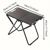 Folding Camping Table with Carry Handle Tripod Base Black Camp Furniture - Tophatter Daily Deals