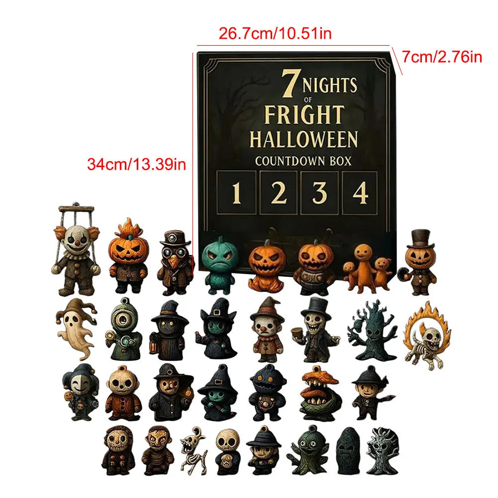 Halloween Advent Calendar 31 Days Collectible Figurines 2025 Style A - Tophatter Daily Deals