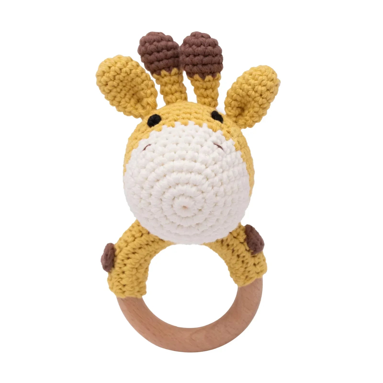 Baby Crochet Rattle Bunny Teether Newborn Sensory Toys Giraffe - Tophatter Daily Deals