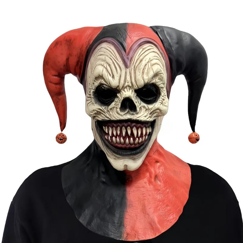 Clown Mask Latex Horned Skull Scary Halloween Cosplay - Tophatter Daily Deals