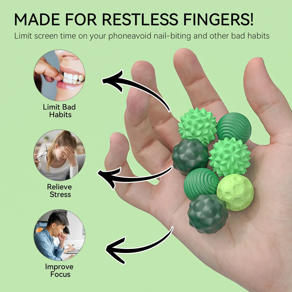 Magnetic Ball Fidget Toy Silicone Sensory Stress Relief - Tophatter Daily Deals