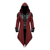 Medieval Assassin Hooded Jacket Costume Halloween 2025 Red - Tophatter Daily Deals