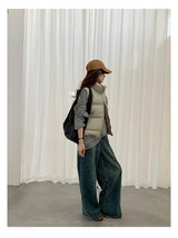 Lightweight Women's Down Vest - Cropped Boxy, Duck Fill - Tophatter Daily Deals