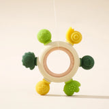 Wooden Crochet Animal Teether Rattle Newborn Sensory Toys Forest Teether 5 - Tophatter Daily Deals