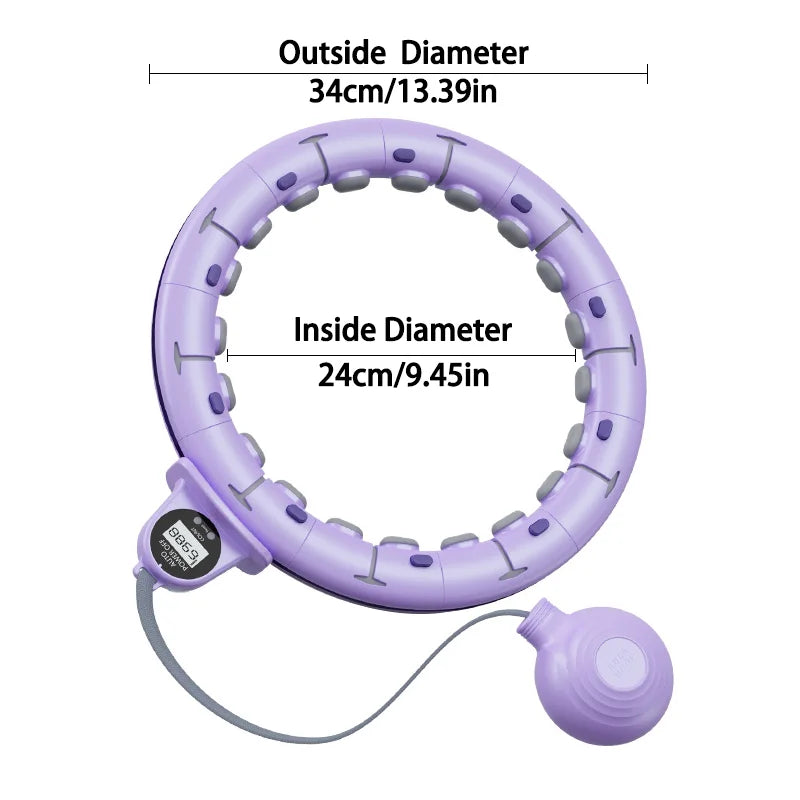 Weighted Fitness Hoop with Counter Fitness - Tophatter Daily Deals