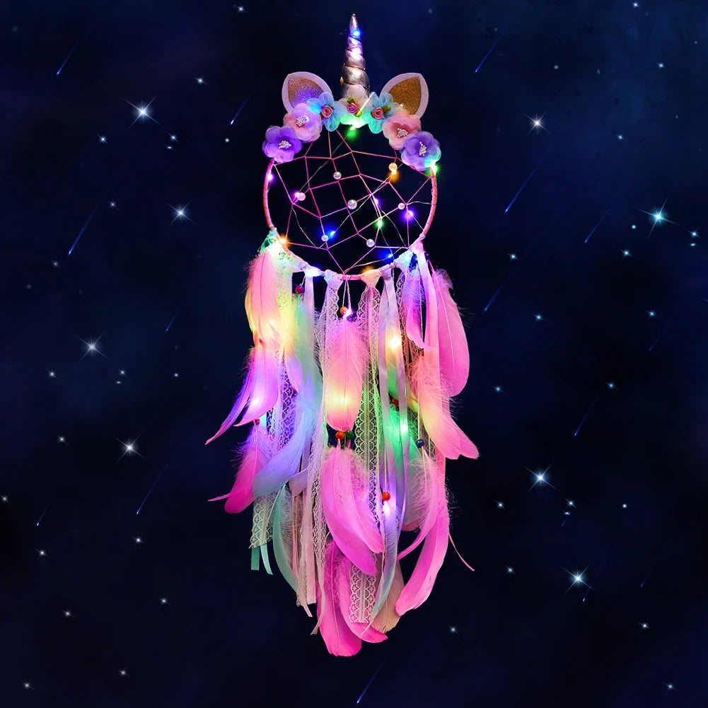 Unicorn Dream Catcher A-Pink Lantern Mythical - Tophatter Daily Deals