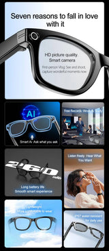 AI Smart Glasses 720P Translation Camera Sunglasses - Tophatter Daily Deals
