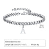 Initials Cuban Link Bracelet Stainless Steel Adjustable - Tophatter Daily Deals