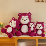 Cute Rose Red Bear Plush Toy Animals - Tophatter Daily Deals