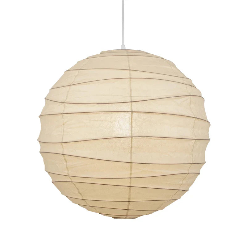 Japandi Wabi Sabi Round Pendant Light E27 LED Hanging Cozy Lamp A - Tophatter Daily Deals