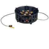 7-Core High-Power Camping Gas Stove Black Camp Cooking - Tophatter Daily Deals