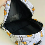 Sanrio Gudetama White Backpack Rucksack Schoolbags Travel Lazy Egg Food - Tophatter Daily Deals