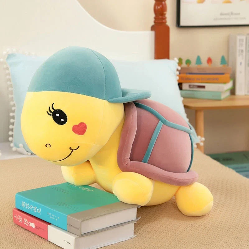 Turtle Tortoise With Cap Hat Big Plush 30cm Blue Animals - Tophatter Daily Deals