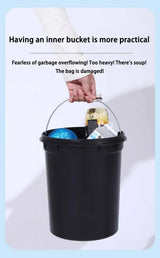 Automatic Induction Trash Can Round Kitchen Bin 24x40cm - Tophatter Daily Deals