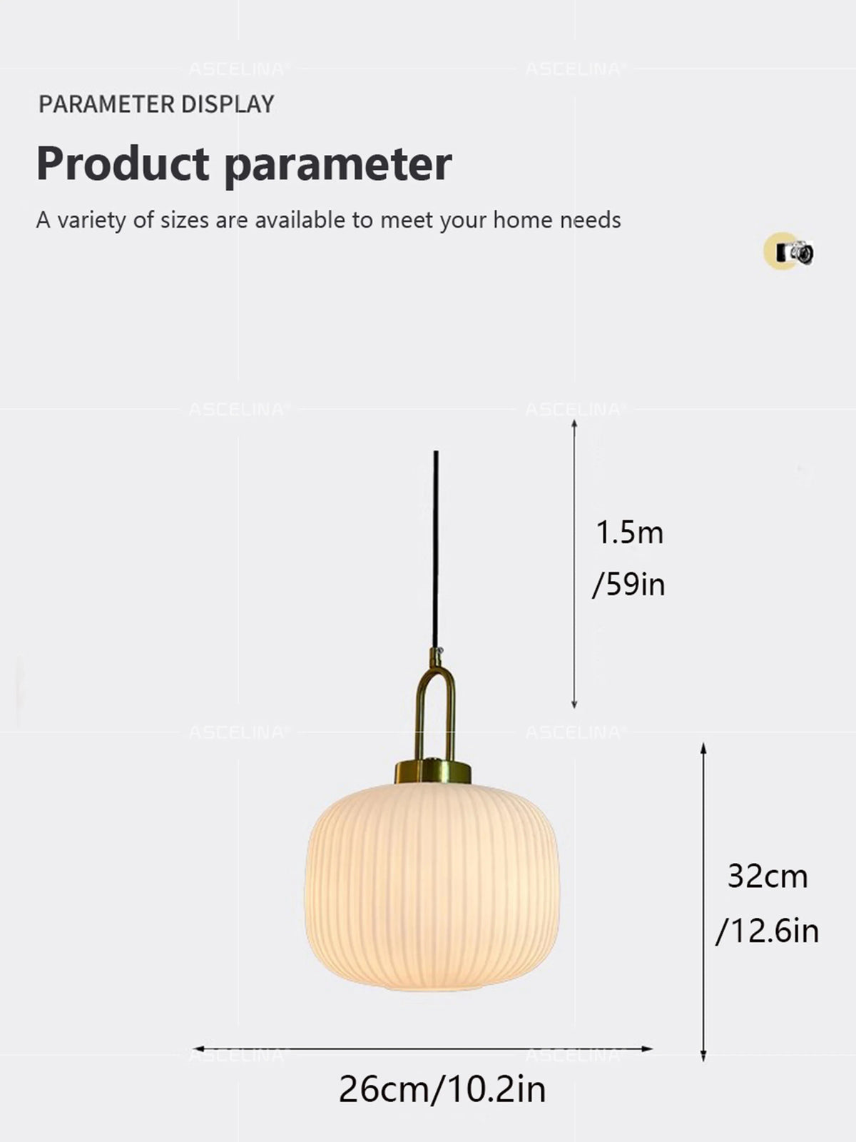 Japandi Glass Pendant Light Japanese Nordic Hanging Lamp Warm - Tophatter Daily Deals