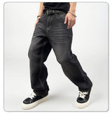 Oversized Men's Jeans - Straight Cut, Washed Denim, Autumn - Tophatter Daily Deals