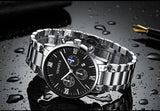 4PCS Men's Stainless Steel Quartz Watch Set (W118-A) Apparel & Accessories > Jewelry > Watches - Tophatter Daily Deals