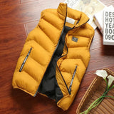 Warm Men’s Puffer Vest - Short Quilted, Polyester, Winter - Tophatter Daily Deals