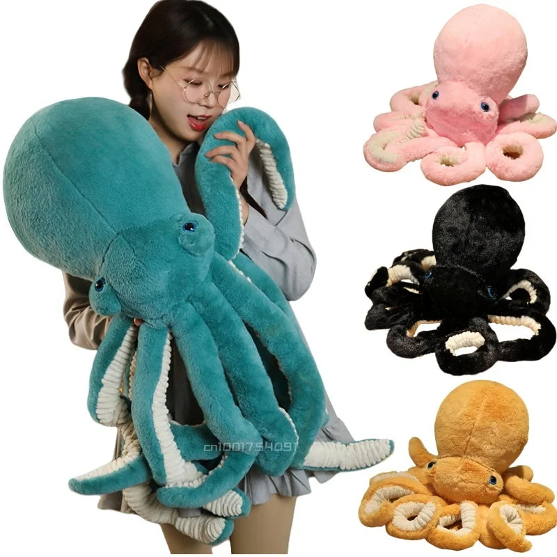 Plush Octopus Toy Lifelike Stuffed Sea Creature Pillow - Tophatter Daily Deals