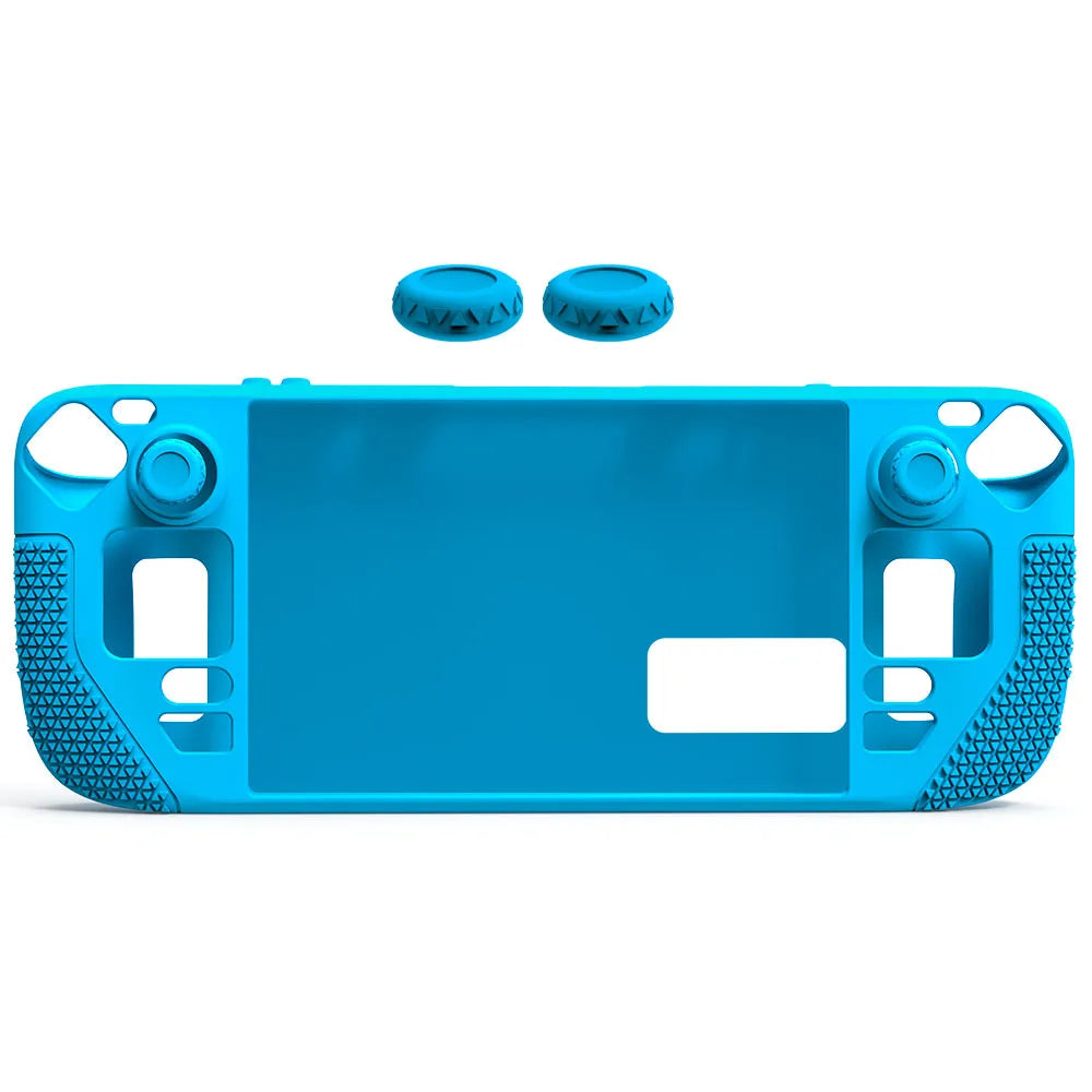 Steam Deck OLED Silicone Case With Button Caps Grip Blue - Tophatter Daily Deals